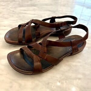 Timberland Lola Backstrap Dark Brown Sandal Comfortia System Sz 6.5
